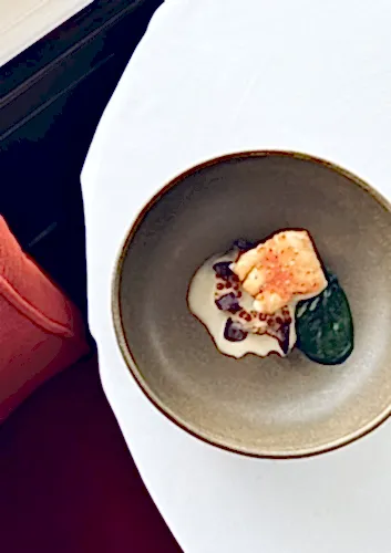 salmon Mushroom salmon row spinach by chef Ochoa
